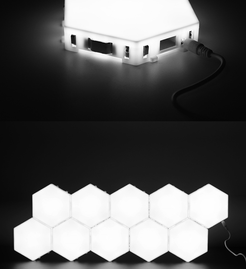 6pcs10pcs-RGB-Colorful-Honeycomb-Light-Touch-Light-Hexagonal-Wall-Light-Quantum-Light-Bedroom-Living-1903947-7