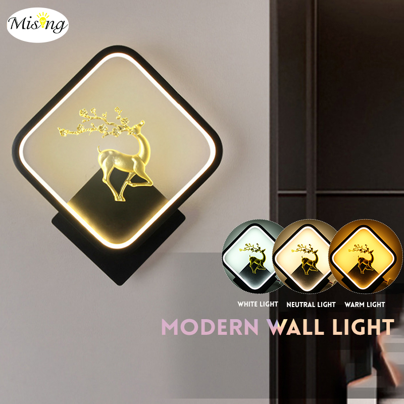 85-265V-Modern-Minimalist-LED-Wall-Light-Deer-Pattern-Living-Room-Bedroom-Bedside-Wall-Lamp-1837693-1