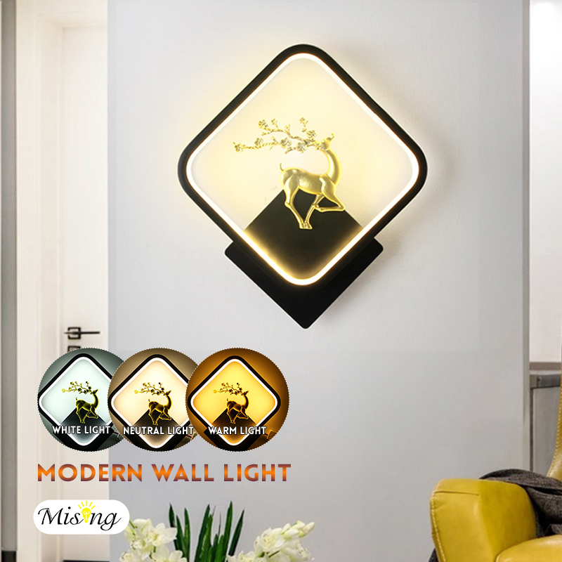 85-265V-Modern-Minimalist-LED-Wall-Light-Deer-Pattern-Living-Room-Bedroom-Bedside-Wall-Lamp-1837693-2