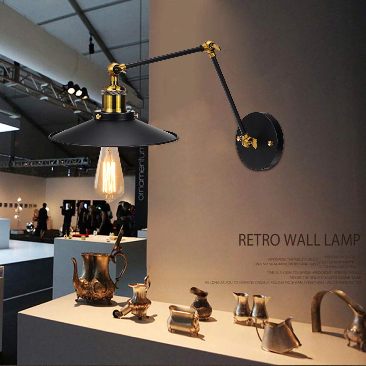 90-260V-LED-Wall-Lamp-Retro-Lamp-Industrial-Vintage-Bedside-Wall-Lamp-Iron-Loft-Without-Bulb-1797023-2