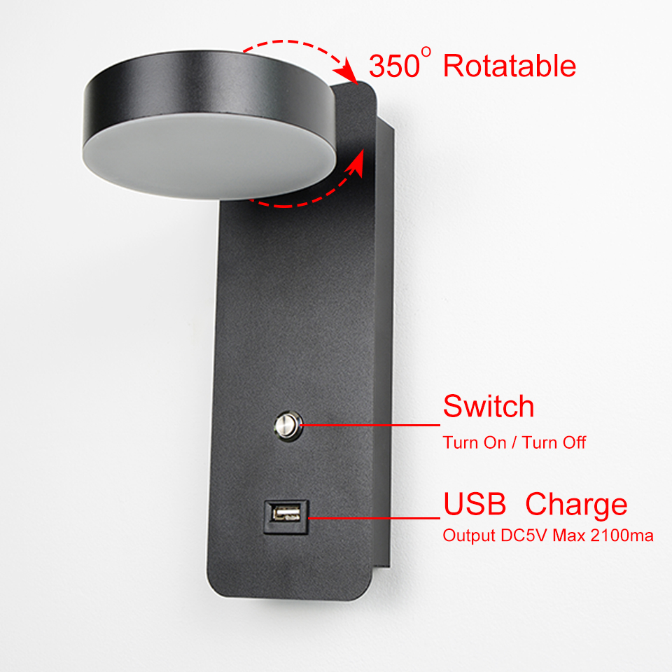 9W-350deg-Rotatable-Led-Indoor-Wall-Lamps-with-Switch-USB-Charge-Wall-Light-for-Home-Bedside-Stairwa-1814961-3