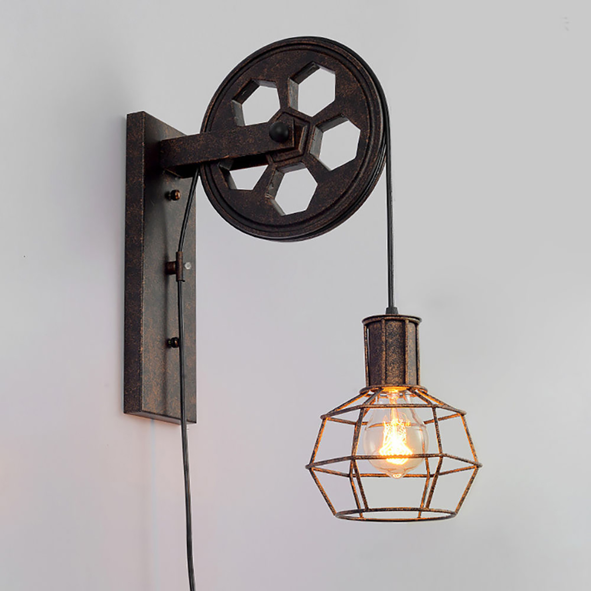 Adjustable-Retro-Iron-Wall-Lamp-Lifting-Pulley-E27-Sconce-Light-Indoor-4-Color-Without-Light-Bulb-1709520-10