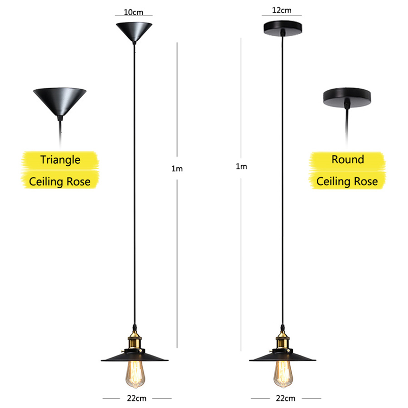 E27-Industrial-Retro-Vintage-Iron-TriangleRound-Plate-Ceiling-Lamp-Pendant-Light-Chandelier-Fixture-1691059-10