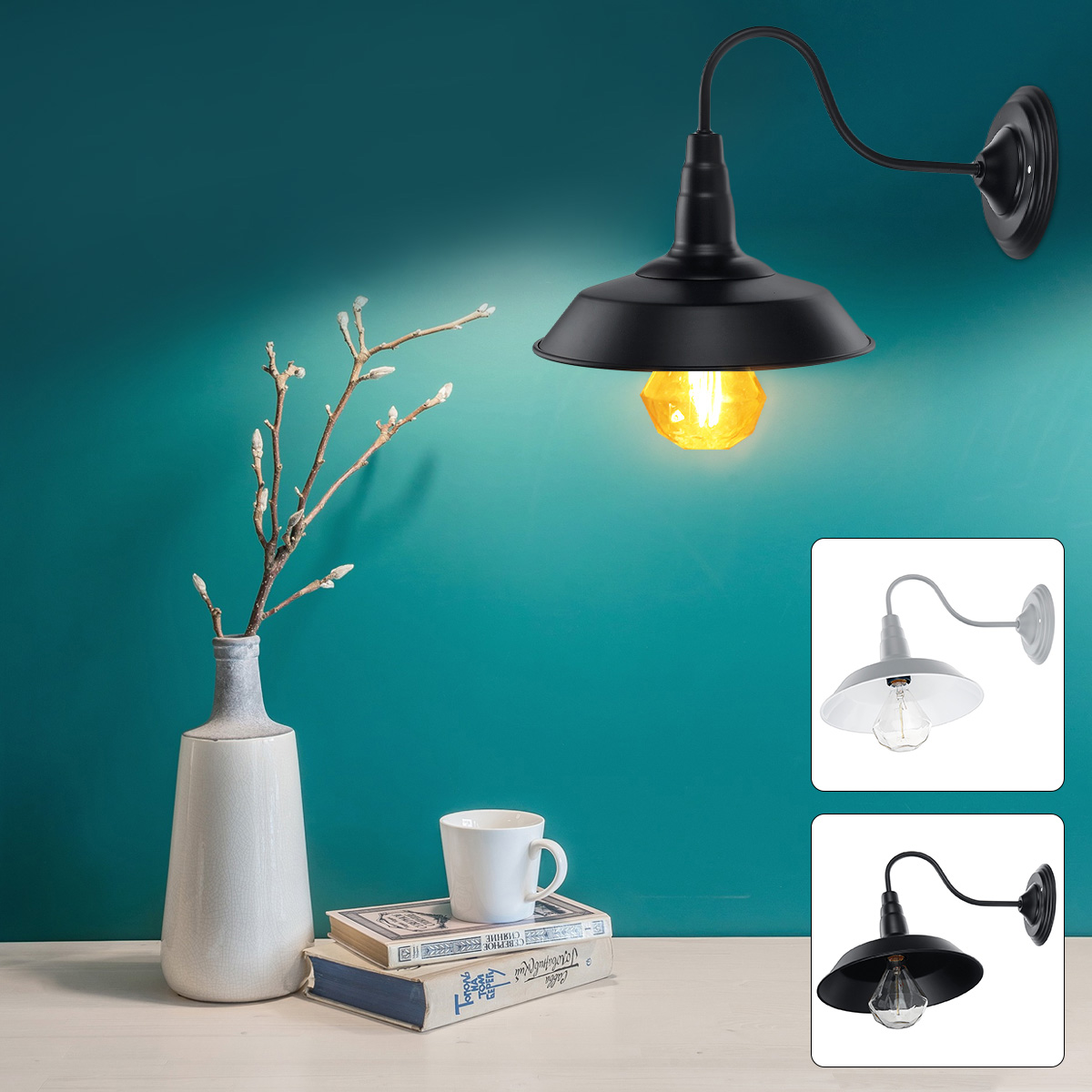 E27-Vintage-Industrial-Factory-Iron-Wall-Lamp-Light-Shade-Pendant-Lampshade-1678251-1