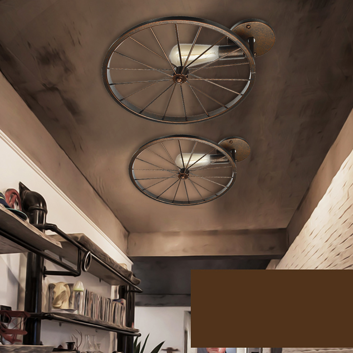 E27-Vintage-Industrial-Wheel-Wall-Light-Home-Bar-Sconce-Lamp-Corridor-Fixture-1689912-9