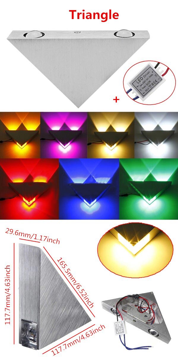 Modern-High-Power-3W-LED-Triangle-Decoration-Wall-Light-Sconce-Spot-951990-19