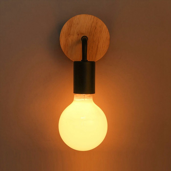 Modern-Wood-Metal-E27-Holder-Wall-Lamp-Bedroom-Restaurant-Corridor-Lighting-1043950-3