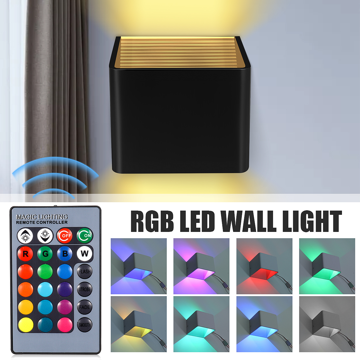 RGB-Lamp-COB-LED-Aluminium-Wall-Light-Stair-Hotel-Room-Art-Decor-Remote-Control-1674649-3
