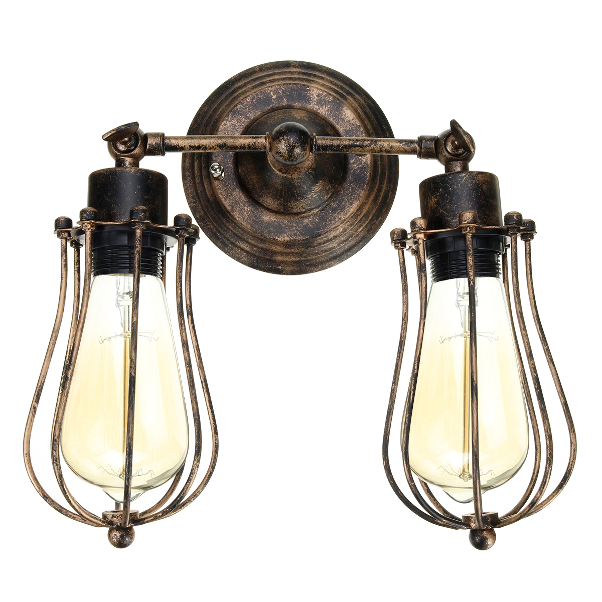 Vintage-Industrial-Wall-mounted-Metal-Cage-Wall-Sconce-Lampshade-Light-Shade-Without-Bulb-1721820-4