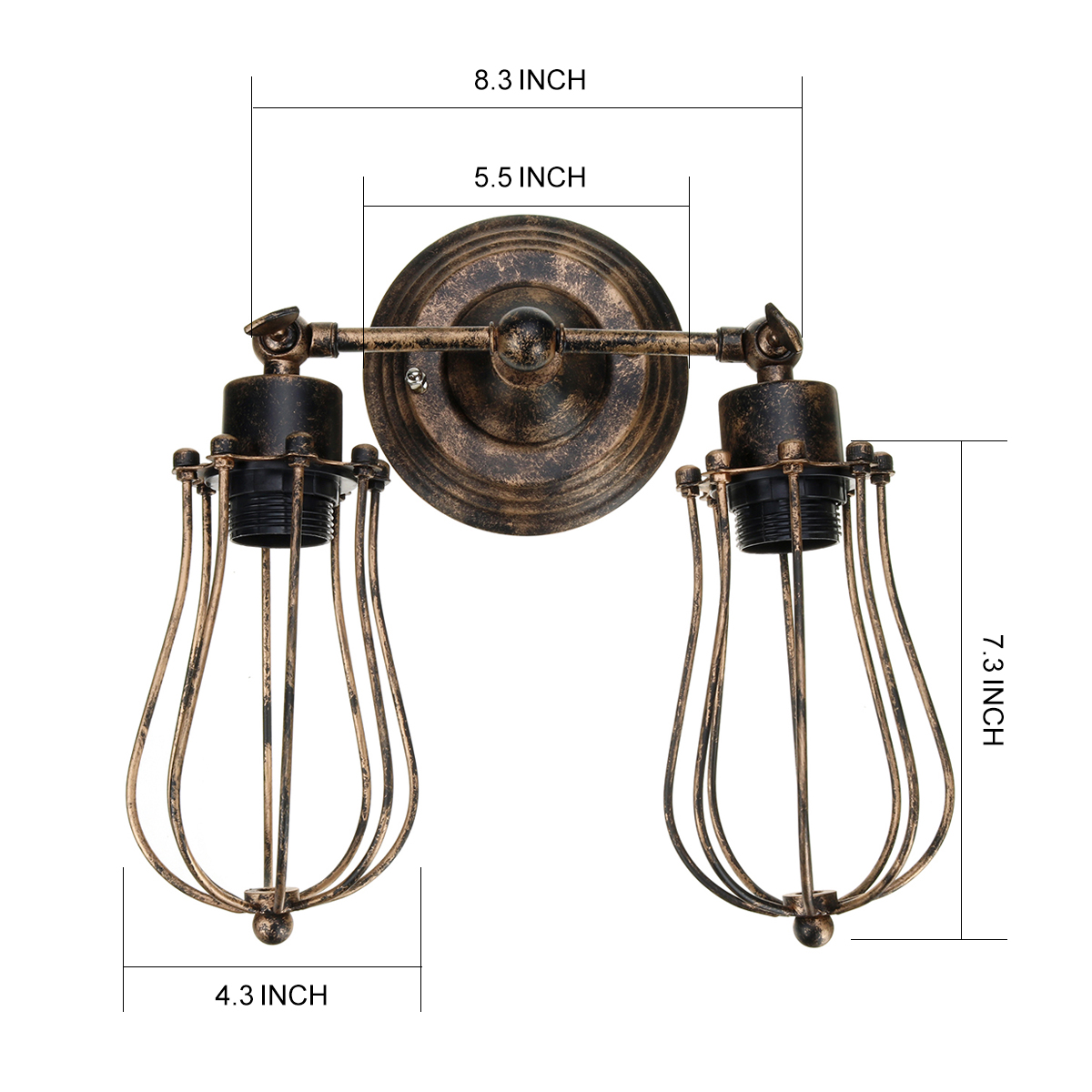Vintage-Industrial-Wall-mounted-Metal-Cage-Wall-Sconce-Lampshade-Light-Shade-Without-Bulb-1721820-5