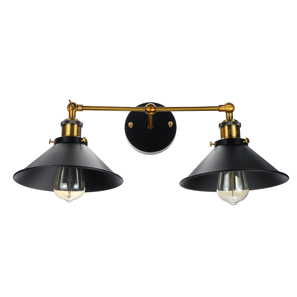 Wall-mounted-2-Light-Metal-Wall-Sconce-Lampshade-Lamp-Cover-Pendant-Vintage-Decoration-Without-Bulb-1723469-7