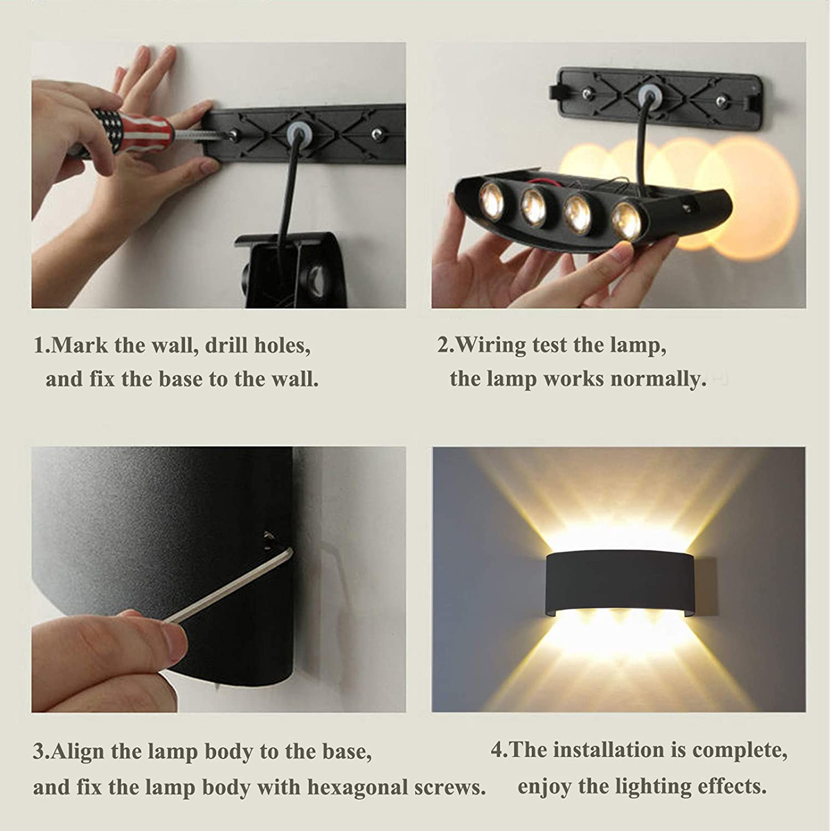 Waterproof-2-8W-LED-Wall-Light-Up-Down-Lighting-Sconce-Lamp-Indoor-Outdoor-IP65-1850910-6