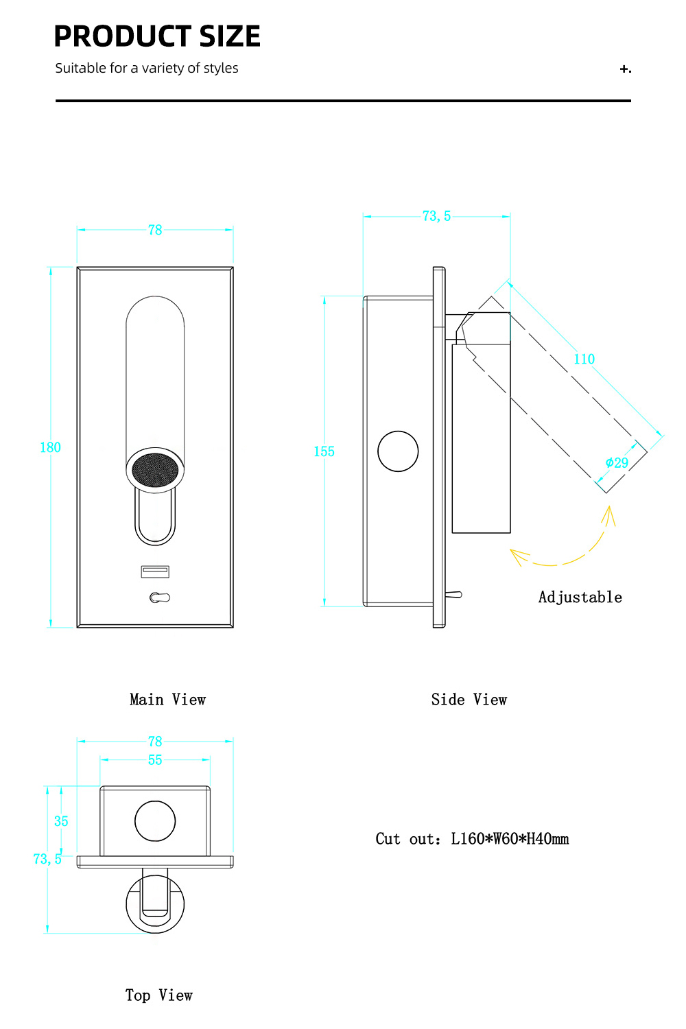 ZEROUNO-Wall-Light-Bed-Headboard-Reading-Lights-LED-Wall-Lamps-5V-21A-USB-Charger-Switch-Hotel-Bedsi-1809573-5