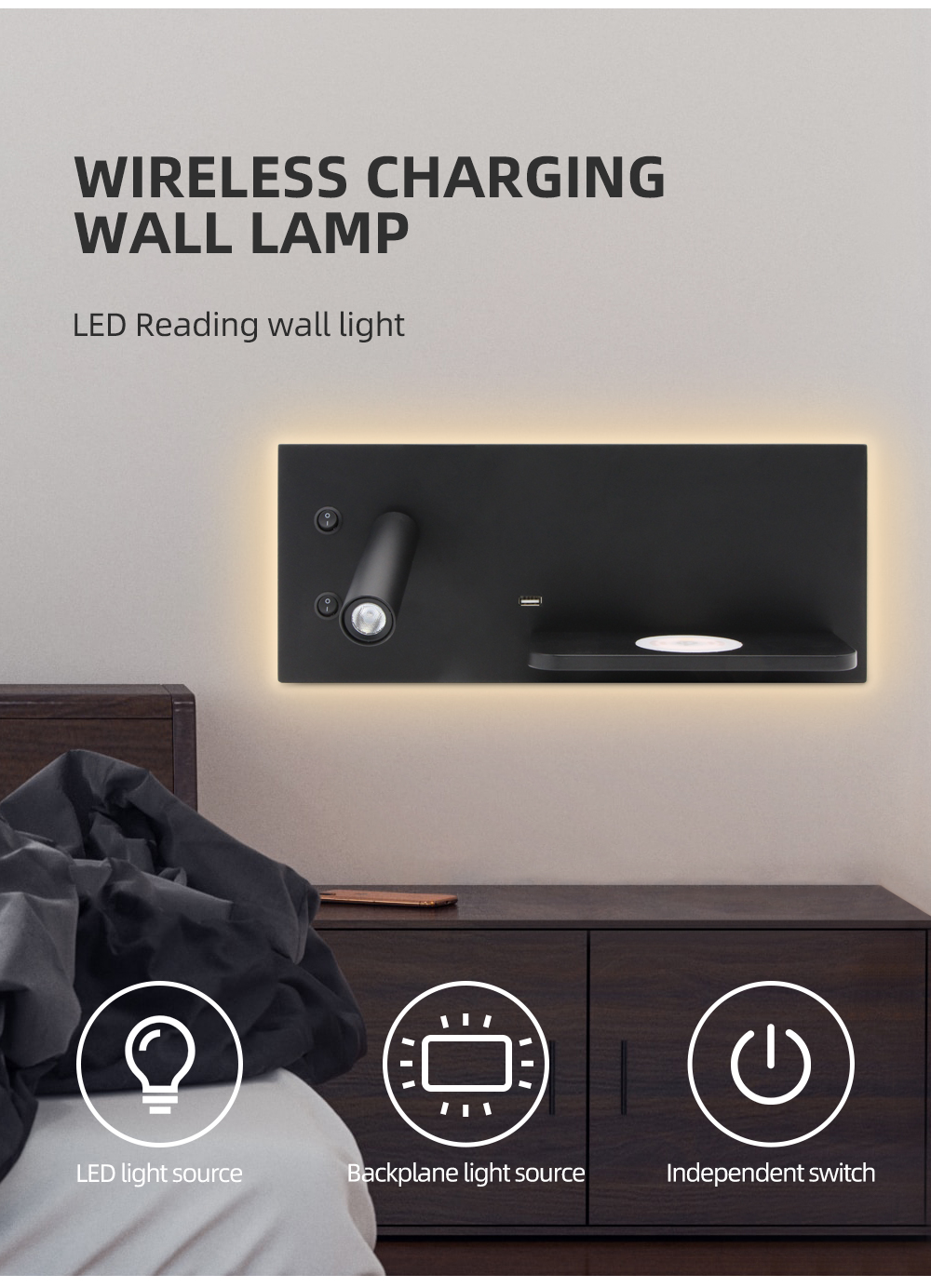 ZEROUNO-Wall-Light-Bedroom-Lamp-LED-Phone-Wireless-Charger-Shelf-Bedside-Headboard-Read-Modern-Loft--1814908-3