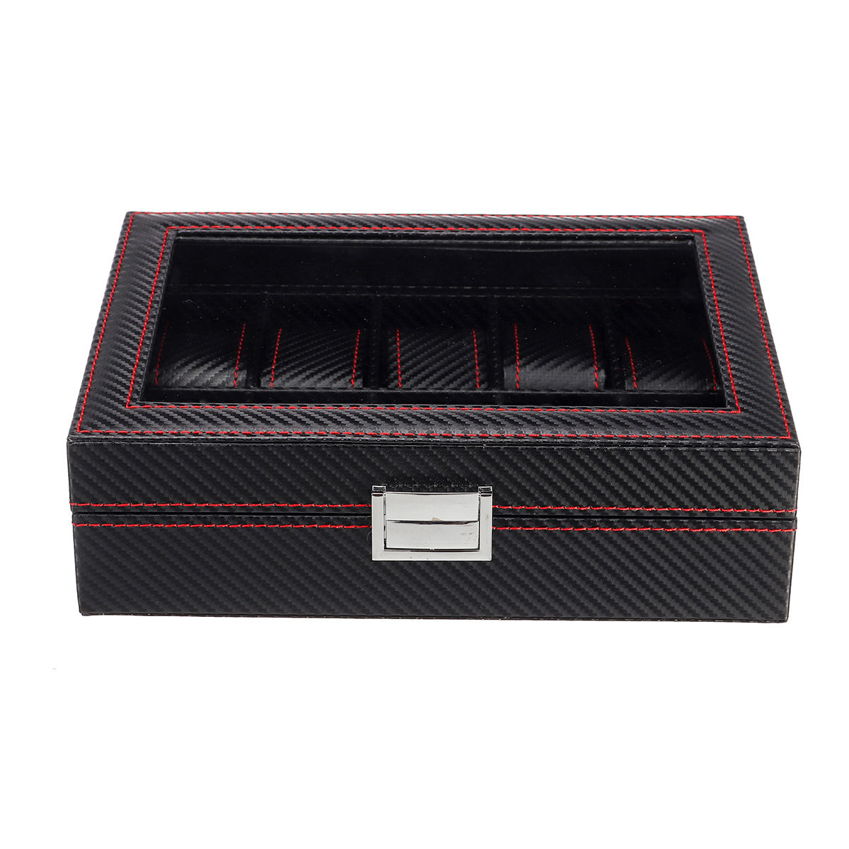1012-Slots-Carbon-Fibre-Pattern-PU-Leather-Watch-Box-Jewellery-Display-Collection-Storage-Box-1649761-7