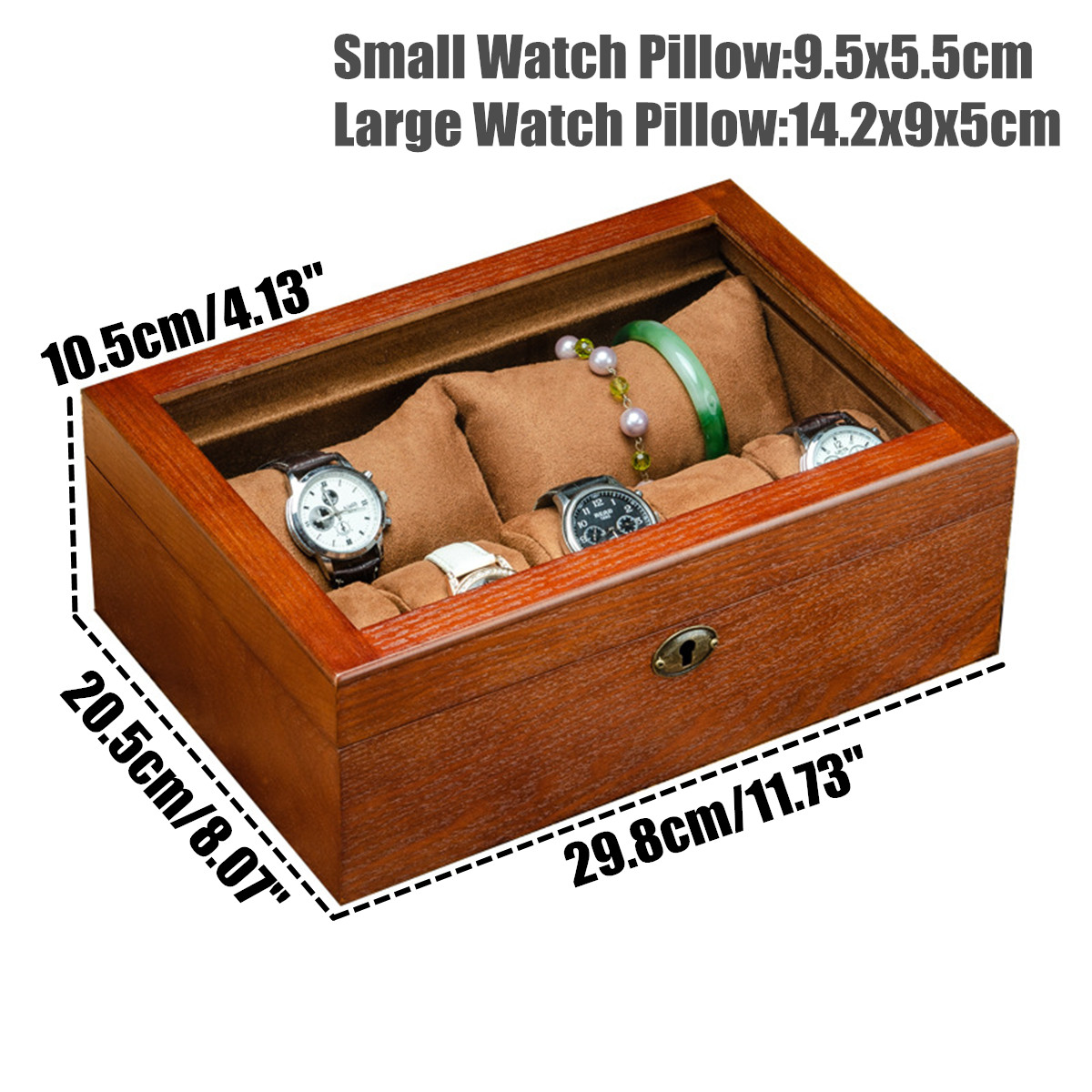 107-Watch-Pillow-Wooden-with-Skylight-Watch-Box-Jewellery-Display-Collection-Storage-Box-1650542-10