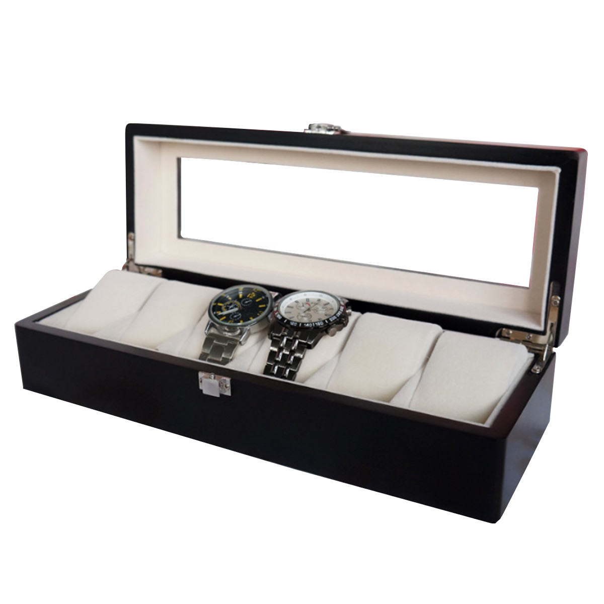 6-Slots-Coffee-Watch-Boxes-with-Window-Pillow-Watch-Jewelry-Display-Storage-Box-1667604-2