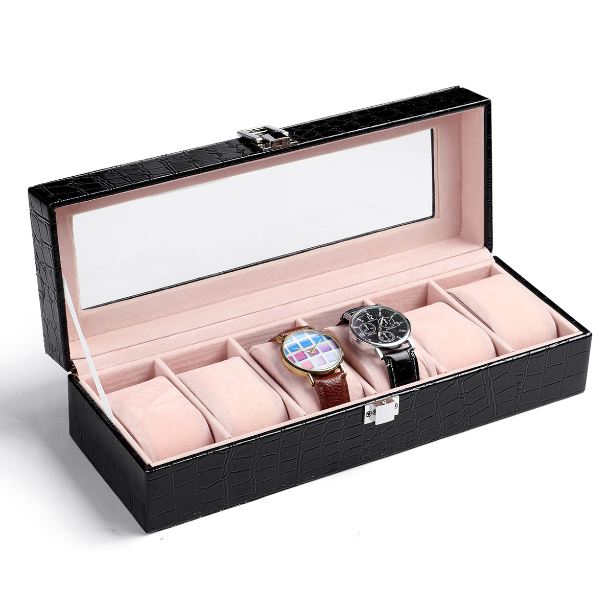 Deffrun-261020-Slots-Jewelry-Watch-Display-with-Window-Watch-Box-1700301-12