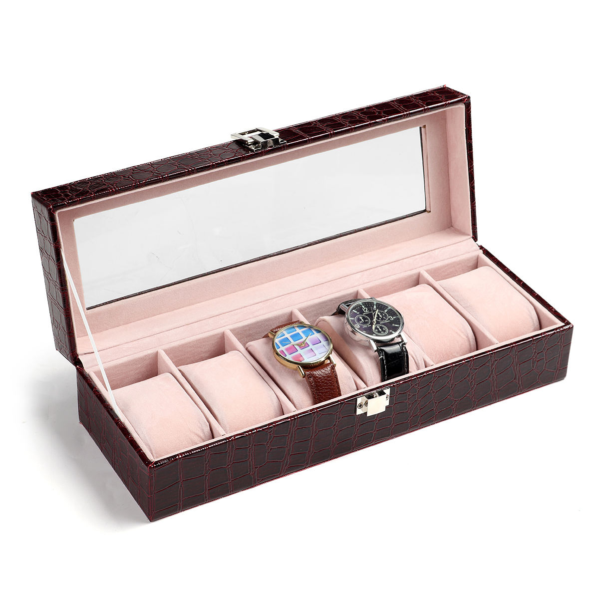 Deffrun-261020-Slots-Jewelry-Watch-Display-with-Window-Watch-Box-1700301-6