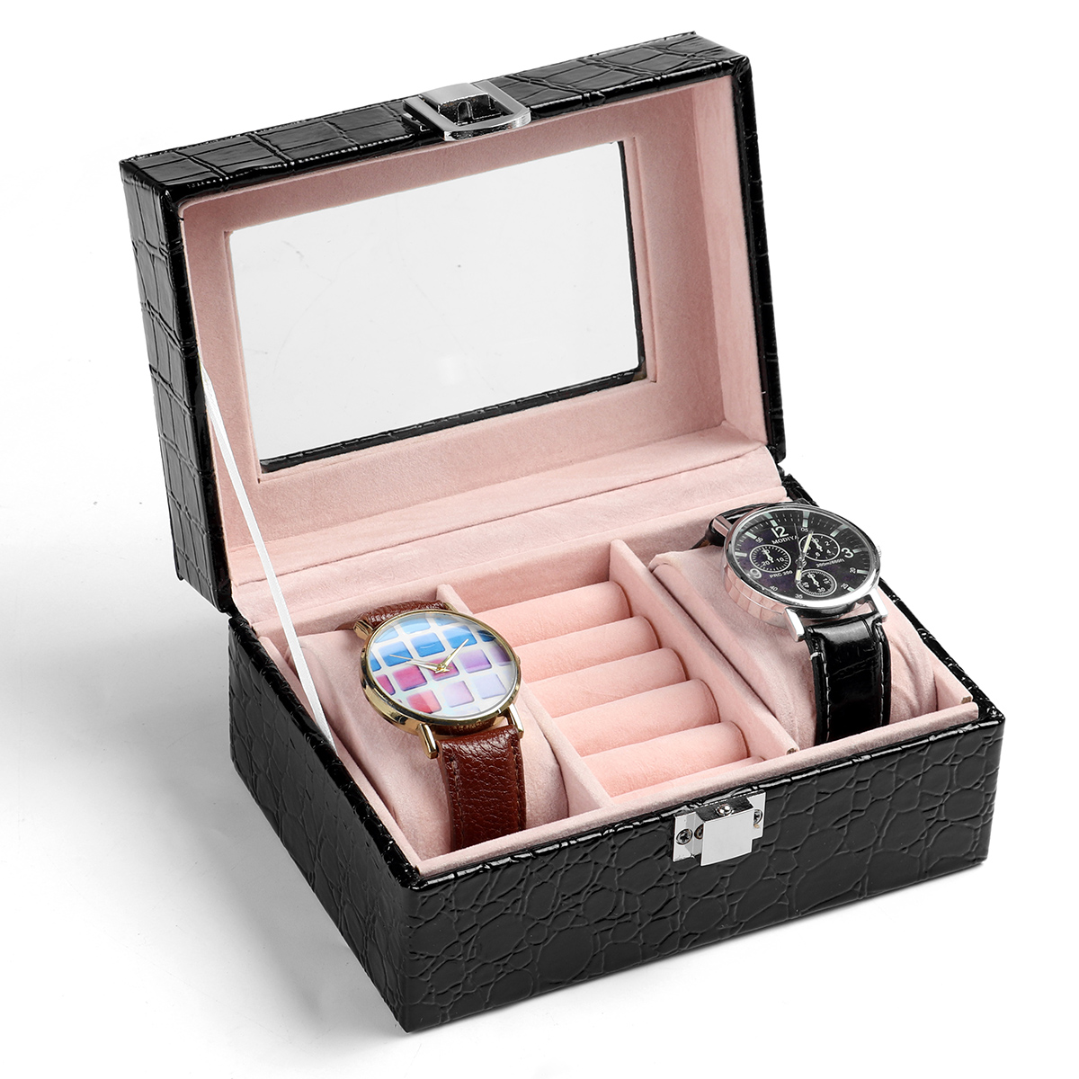 Deffrun-261020-Slots-Jewelry-Watch-Display-with-Window-Watch-Box-1700301-10