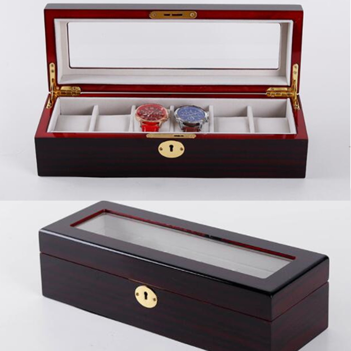 Deffrun-6101220-Slot-Watch-Display-Wood-Jewelry-Storage-Organizer-Watch-Box-1652586-5