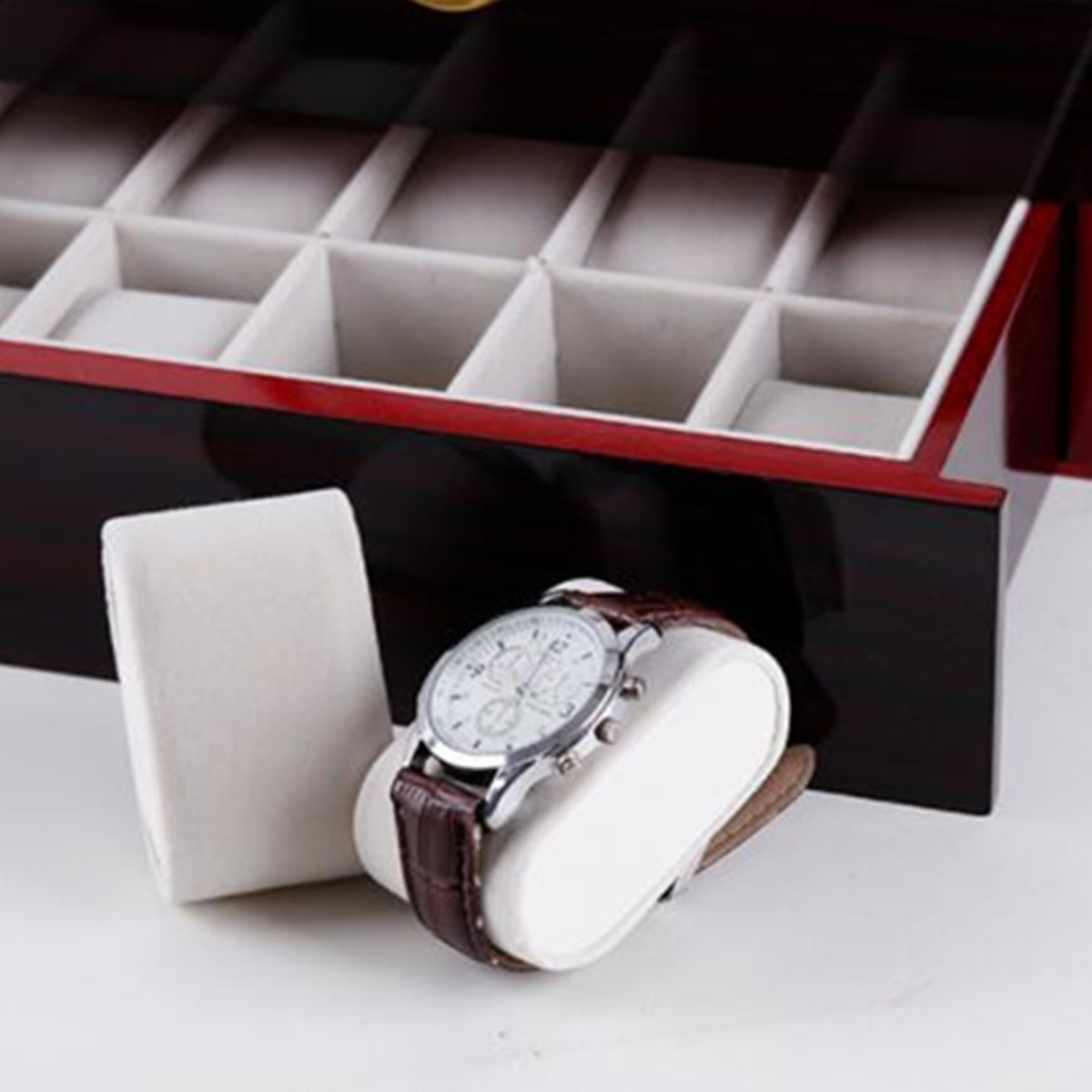 Deffrun-6101220-Slot-Watch-Display-Wood-Jewelry-Storage-Organizer-Watch-Box-1652586-6