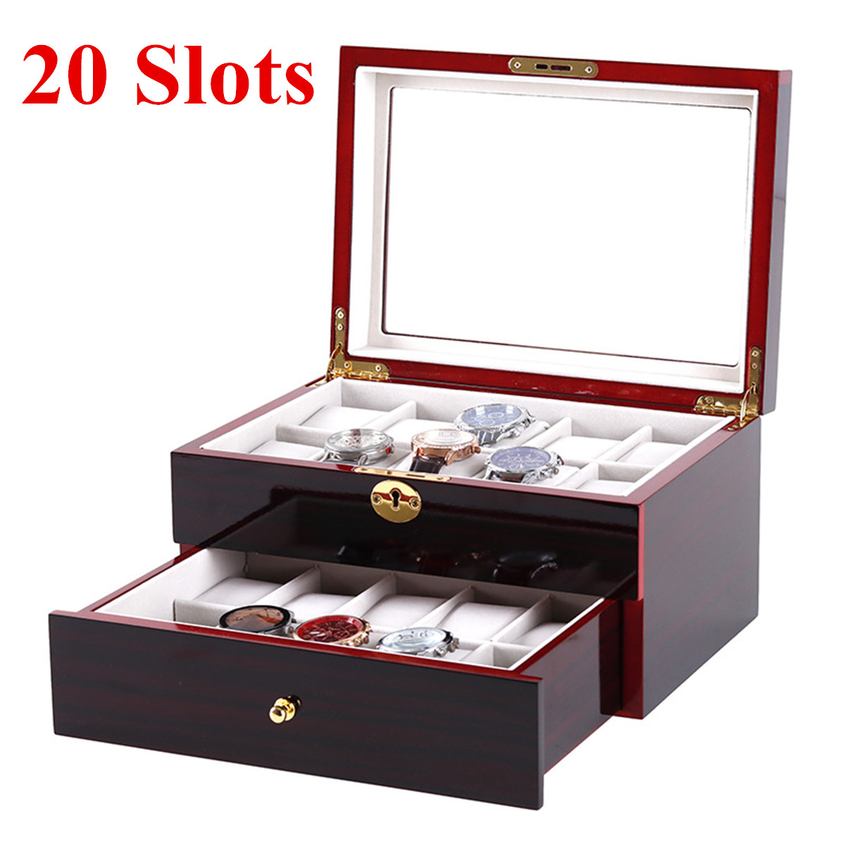 Deffrun-6101220-Slot-Watch-Display-Wood-Jewelry-Storage-Organizer-Watch-Box-1652586-7