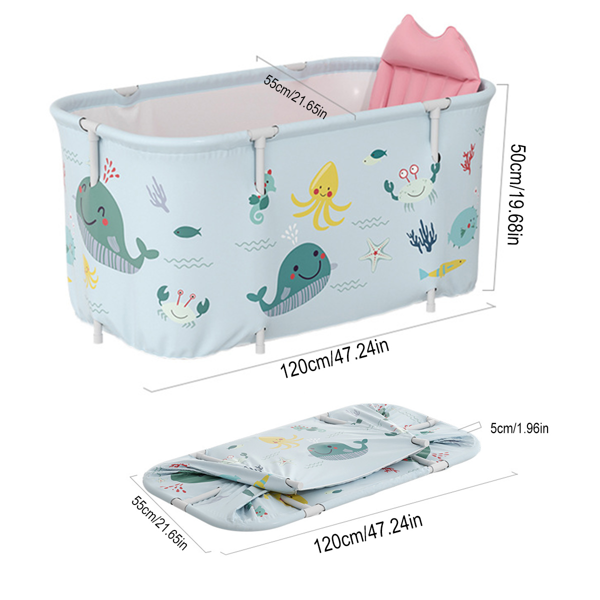 120x55cm-Large-Bathtub-Adult-Kids-Folding-Portable-Home-Sauna-Insulation-Bath-Bucket-1870045-2
