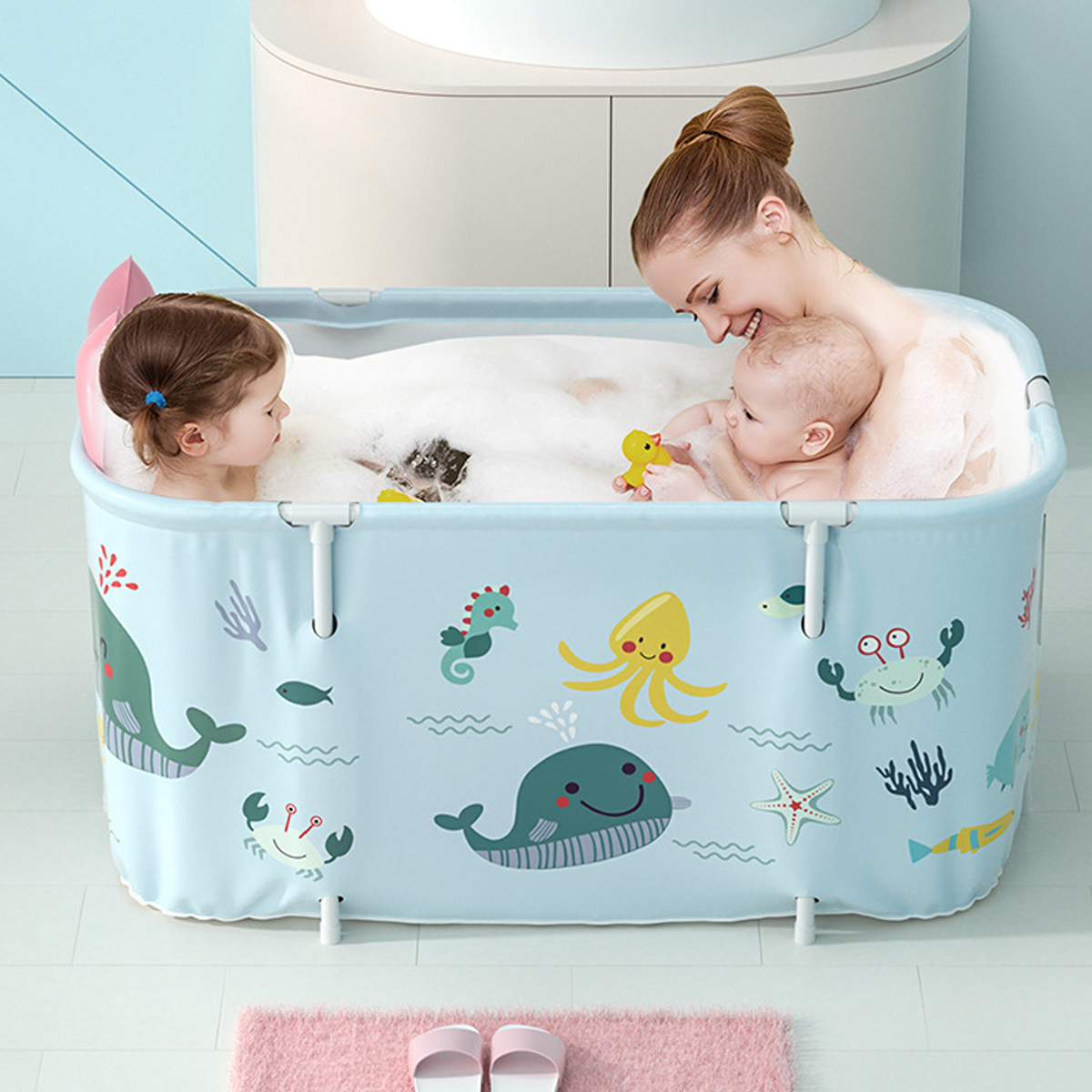 120x55cm-Large-Bathtub-Adult-Kids-Folding-Portable-Home-Sauna-Insulation-Bath-Bucket-1870045-9