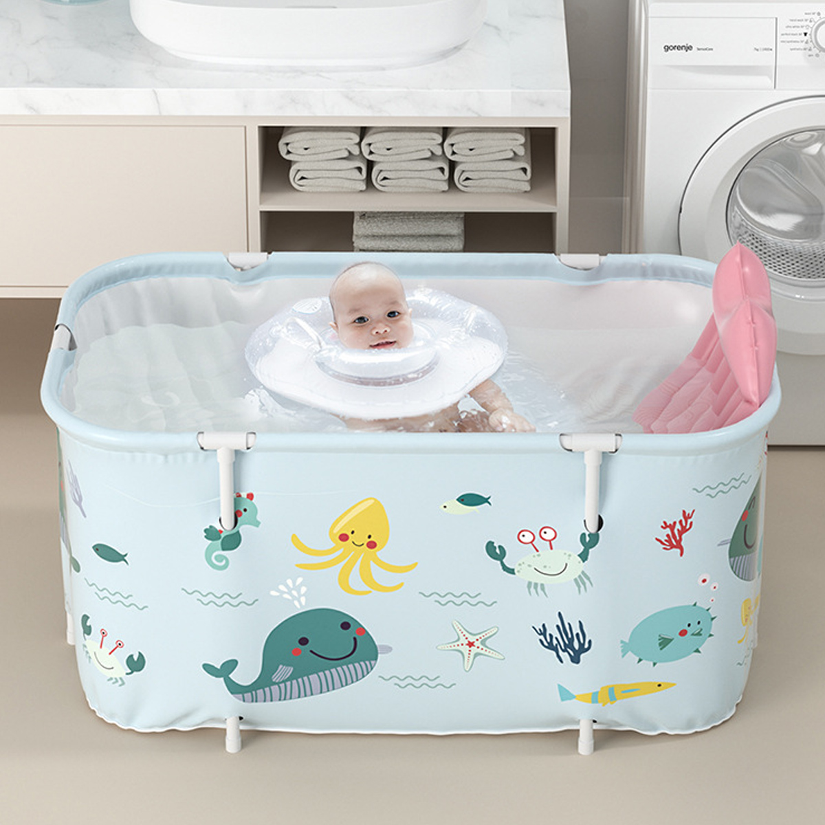 120x55cm-Large-Bathtub-Adult-Kids-Folding-Portable-Home-Sauna-Insulation-Bath-Bucket-1870045-10