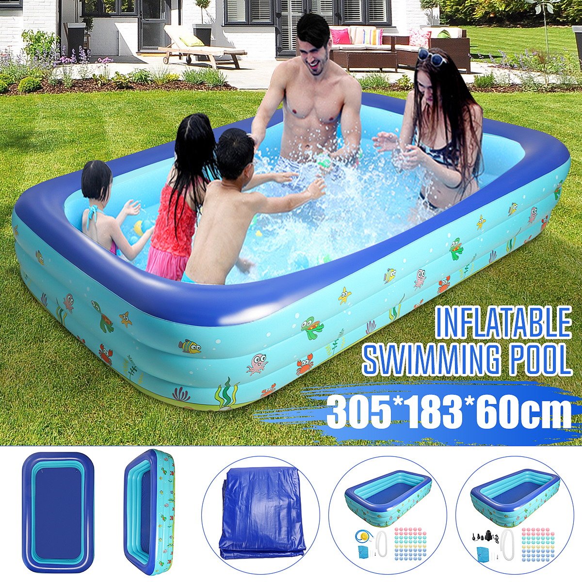 120x72x24inch-Family-Inflatable-Swimming-Pool-Outdoor-Garden-Ground-Swimming-Pool-with-Filter-Pump-1697937-1