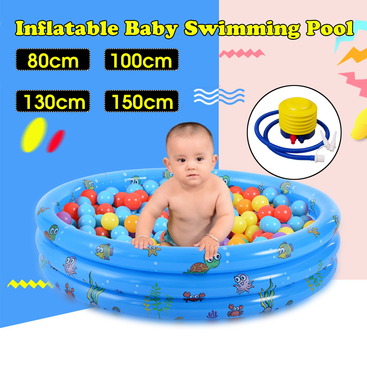 130150CM-Swimming-Pool-Childrens-Baby-Paddling-Pool-Round-Bubble-Bottom-Inflatable-Pool-with-Air-Pum-1815393-1