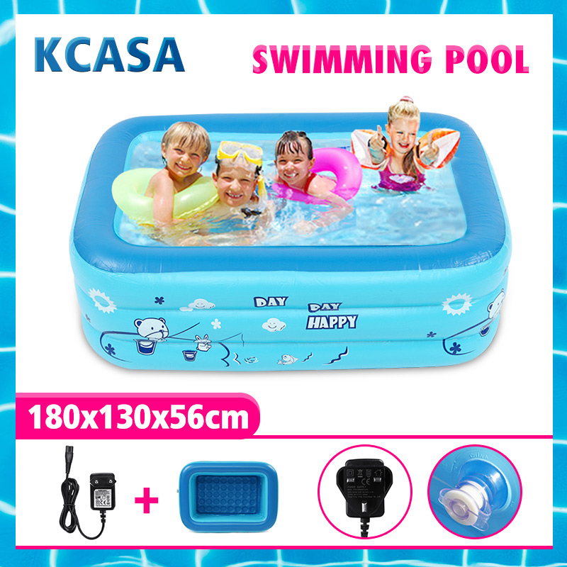 180cm-Thicken-Inflatable-Swimming-Pool-Rectangle-Baby-Children-Square-Bathing-Tub-3-Layer-Pool-Summe-1484666-2