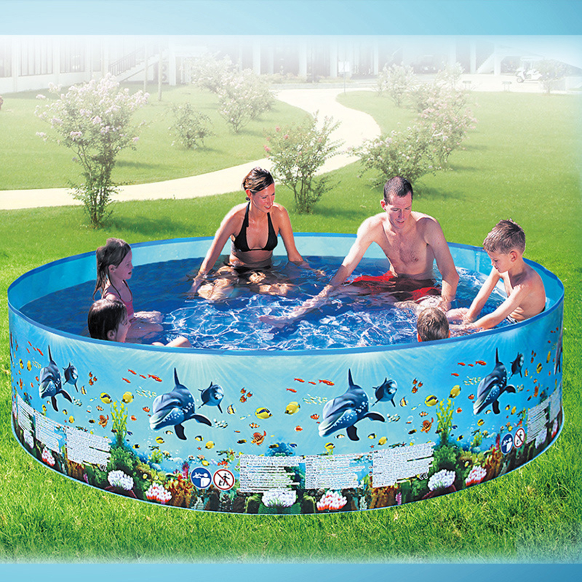 183244cm-Round-Swimming-Pool-Home-Use-Garden-Paddling-Pool-Non-inflatable-Children-Bathing-Tub-Kids--1715065-2