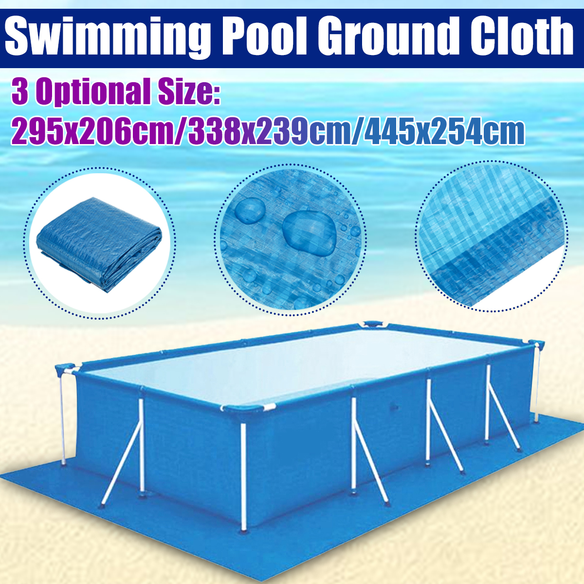 3-Sizes-Rectangular-Dustproof-Inflatable-Pool-Ground-Mat-Waterproof-Durable-Bathtub-Cover-Cloth-1811953-2