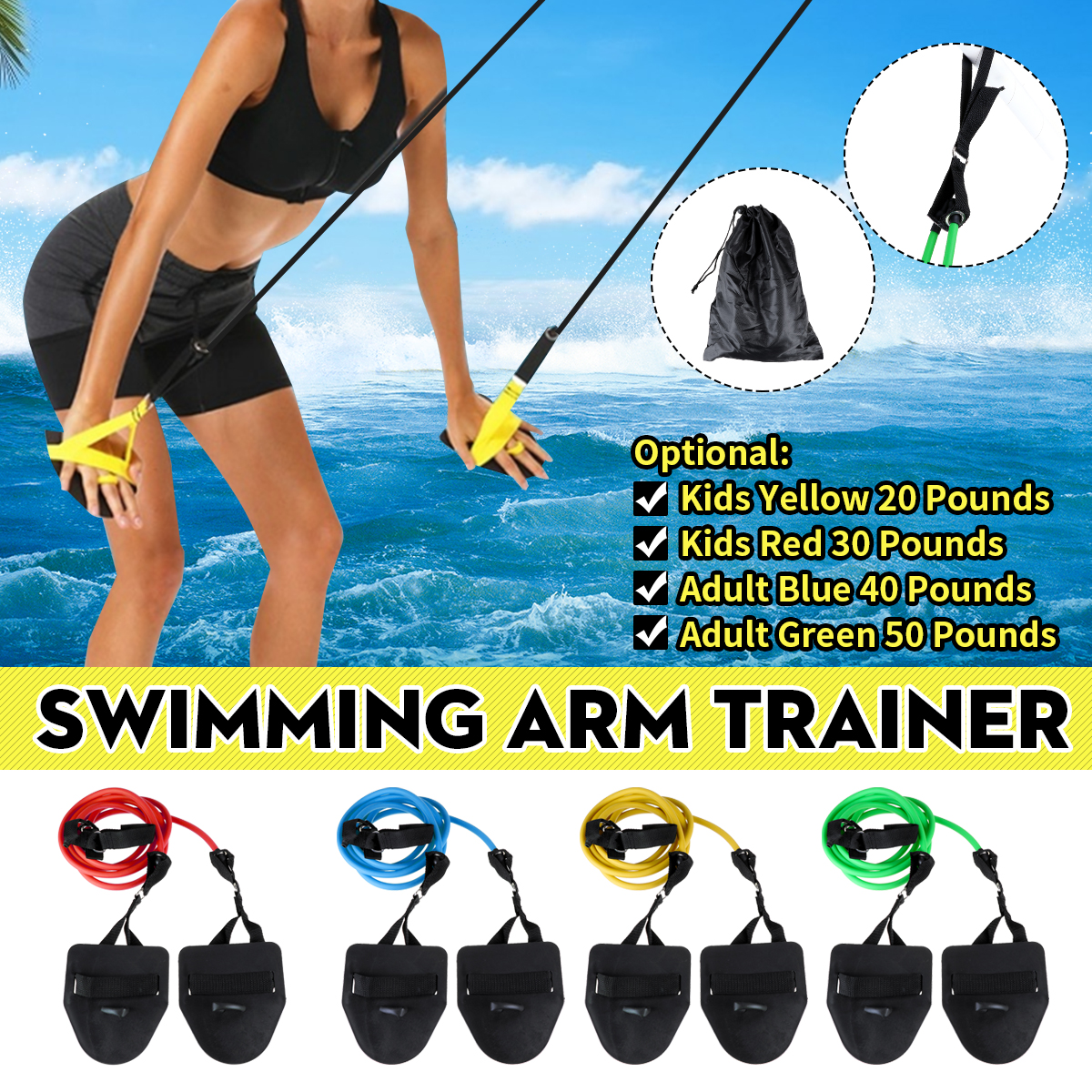 3050Lbs-Swimming-Arm-Strength-Trainer-Hand-Paddles-Elastic-Band-Training-Aids-1816194-1