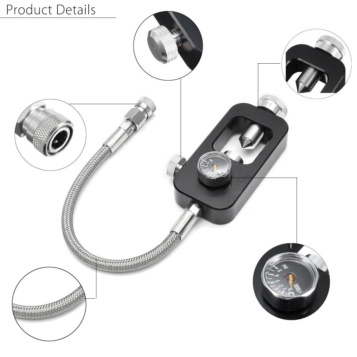 4500PSI-Paintball-PCP-Refill-Adaptor-Diving-Scuba-Oxygen-Tank-Fill-Station-With-10quot-Stainless-Bra-1721852-2