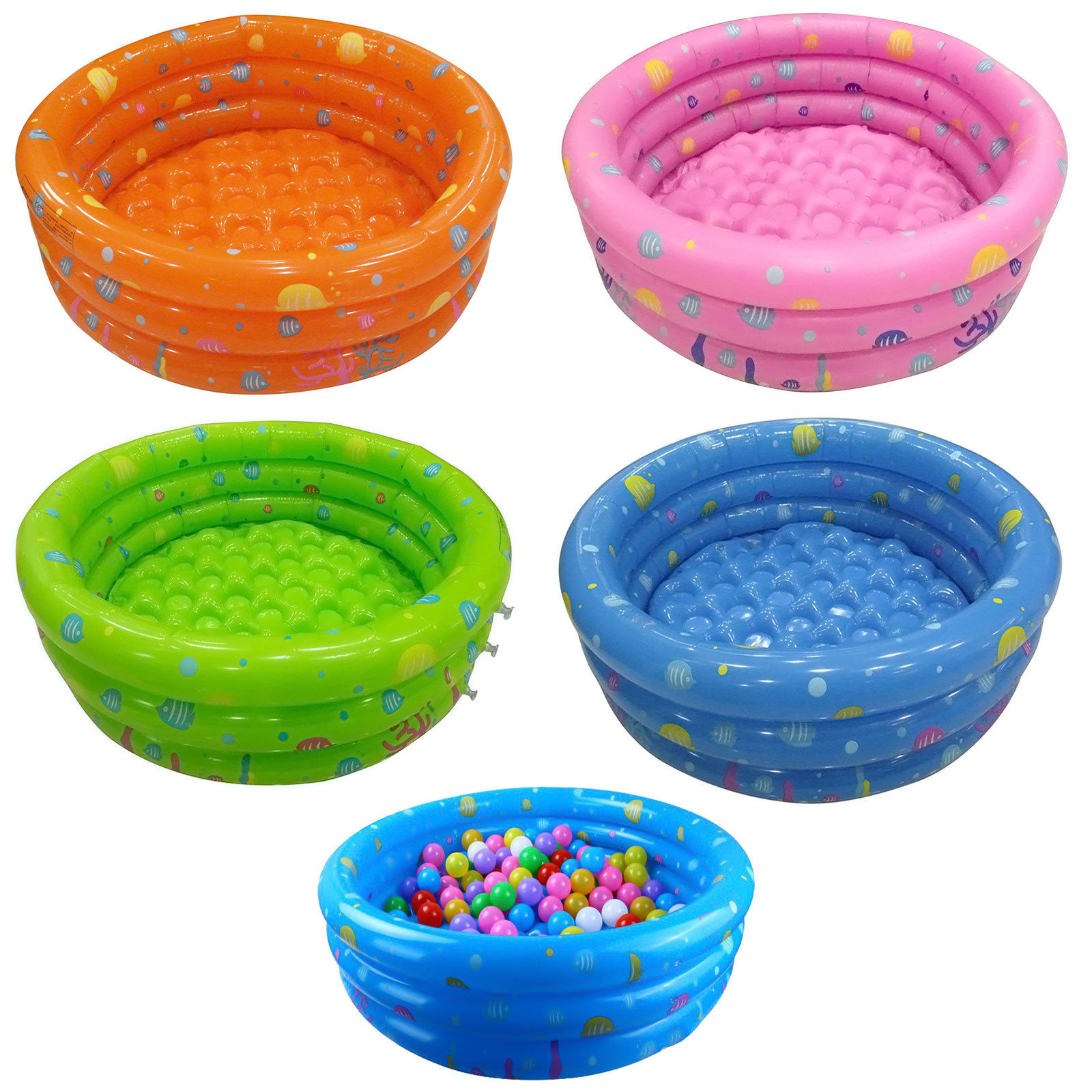 80CM-3-Ring-Inflatable-Round-Swimming-Pool-Toddler-Children-Kids-Outdoor-Play-Balls-1245092-2