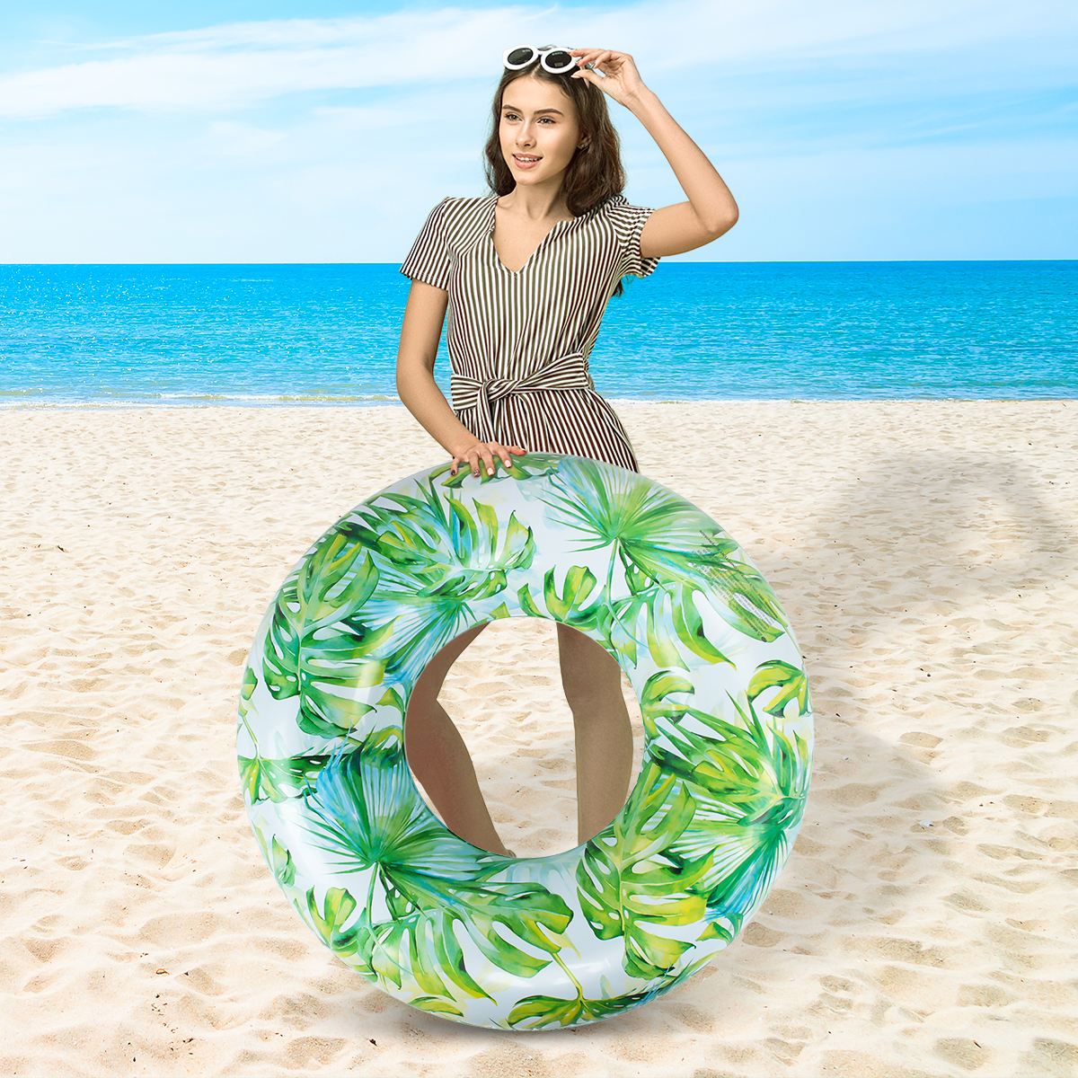 90CM-PVC-Inflatable-Swim-Ring-Swimming-Pool-Floats-Rings-Swim-Circle-1934816-13