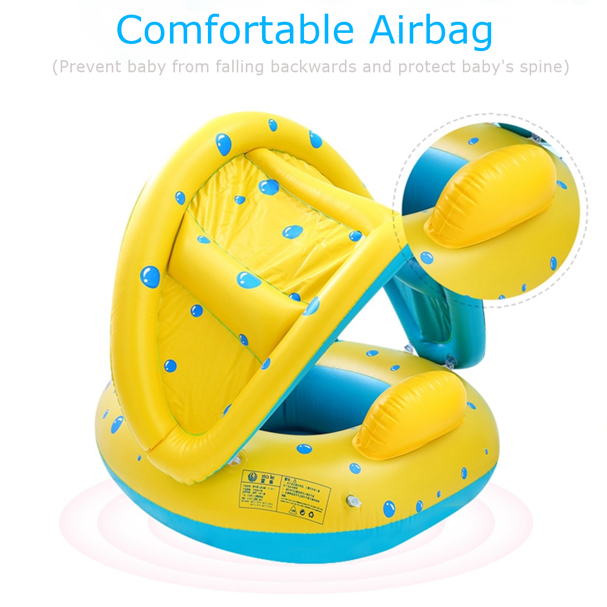 Adjustable-Sunshade-Baby-Swim-Inflatable-Float-Seat-Boat-Swimming-Ring-52291-3