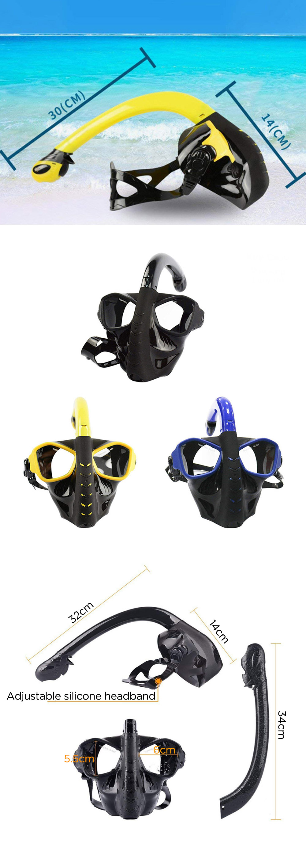 Anti-fog-Snorkel-Mask-Underwater-Diving-Full-Face-Swimming-Goggles-with-Breathable-Tube-1860246-1