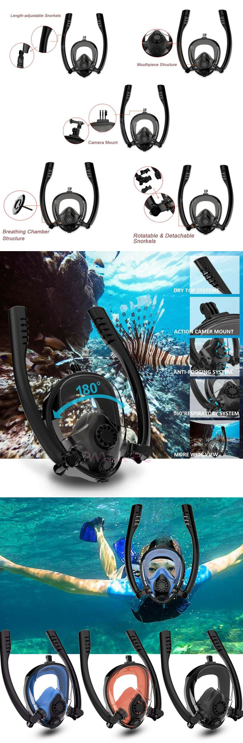 Antifog-Double-Tube-Full-Face-Snorkel-Scuba-Diving-Mask-Swim-Breathing-Goggles-With-Camera-Mount-1456354-2