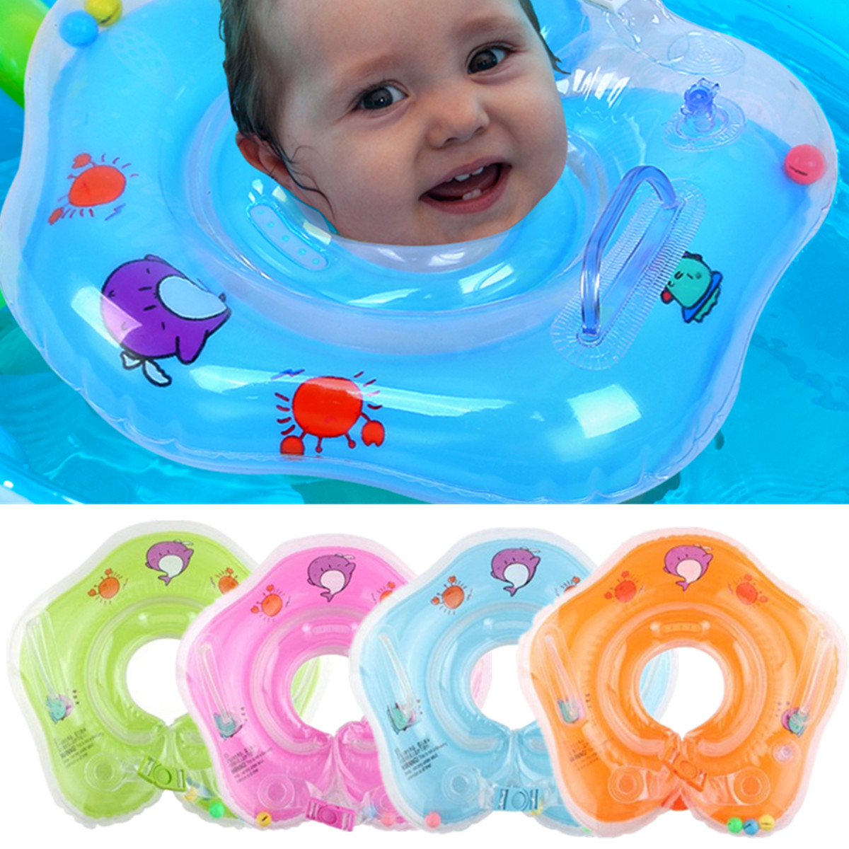 Baby-Infant-Swimming-Pool-Bath-Neck-Floating-Inflatable-Ring-Built-in-Belt-1169362-2