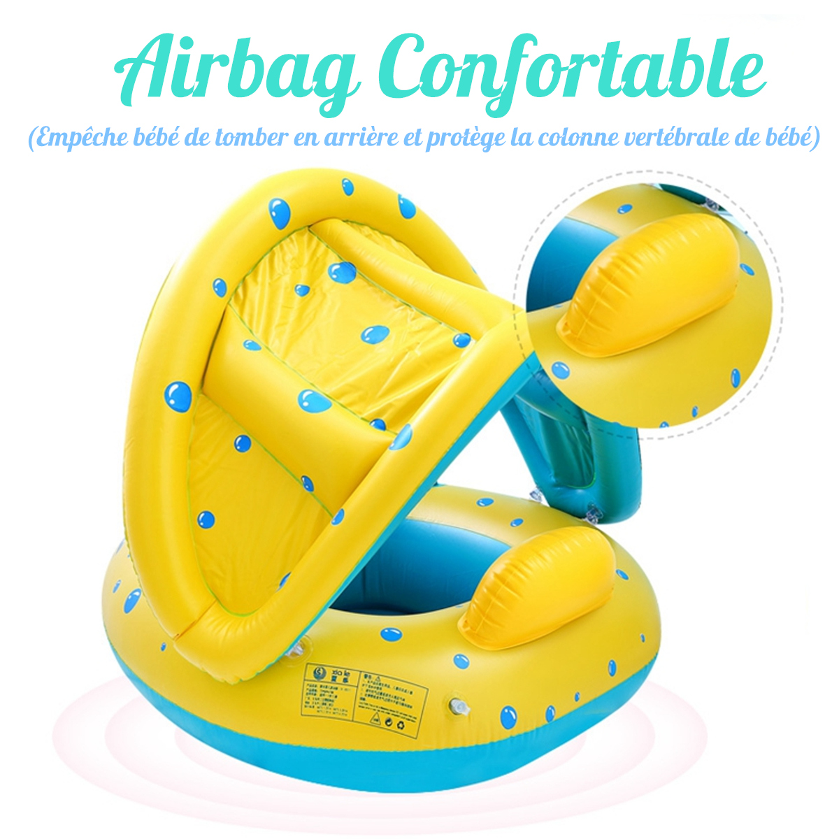 Baby-Inflatable-Swimming-Float-Ring-PVC-Lying-Water-Seat-Boat-Sunshade-Pool-Mattress-with-Canopy-Kid-1869041-3