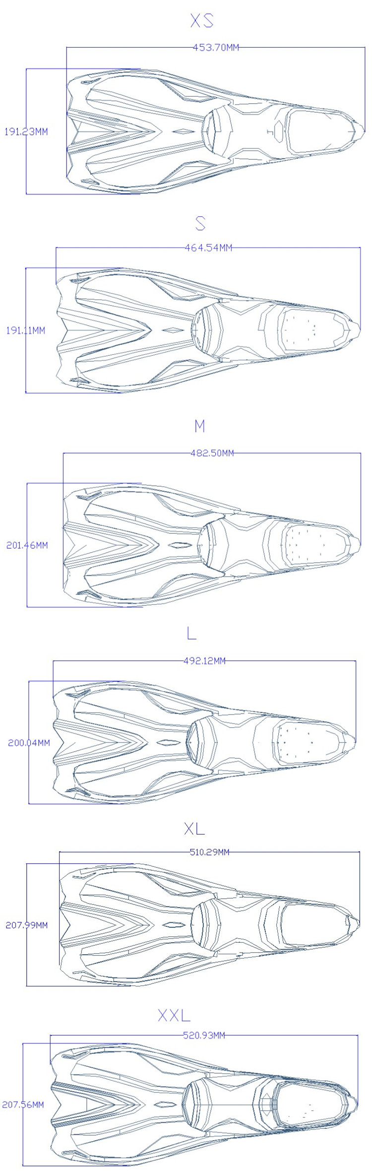 Diving-Fins-Swim-Footsteps-Silicone-Snorkeling-Diving-Swimming-Sports-Equipment-Long-Fins-1138058-1