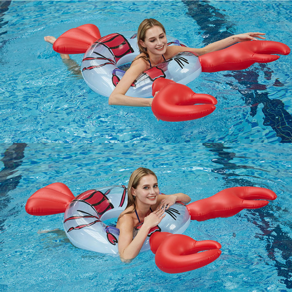 Inflatable-Crawfish-Swim-Ring-Swimming-Pool-Bathing-Floating-Circle-Swimming-Safety-Protection-Tools-1657027-10
