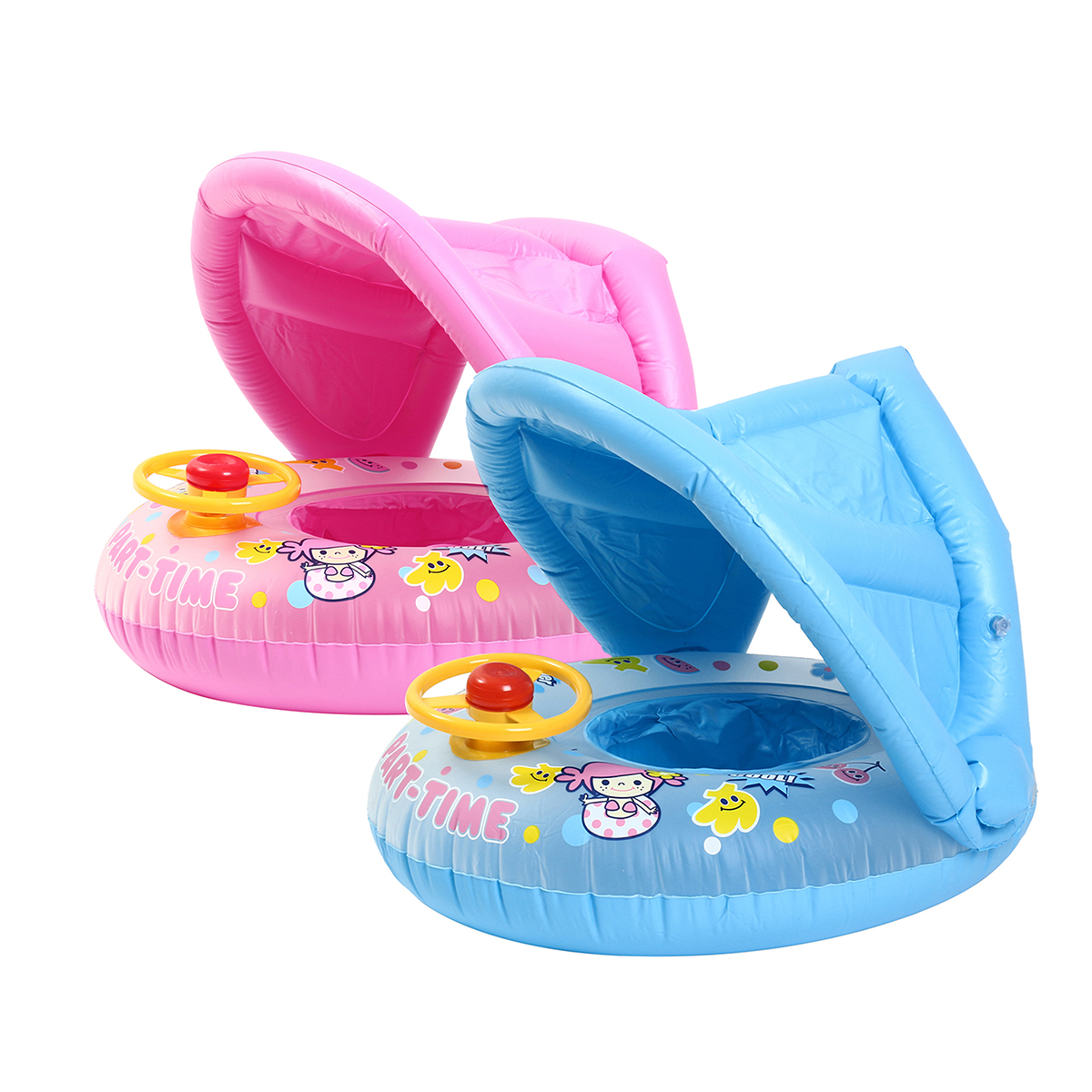 Inflatable-Sunshade-Baby-Kids-Water-Float-Seat-Boat-Swimming-Ring-Pool-Fun-1302996-5