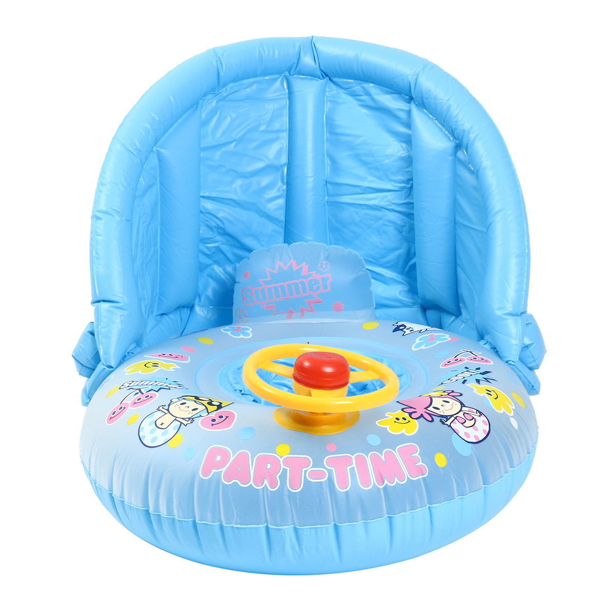 Inflatable-Sunshade-Baby-Kids-Water-Float-Seat-Boat-Swimming-Ring-Pool-Fun-1302996-6