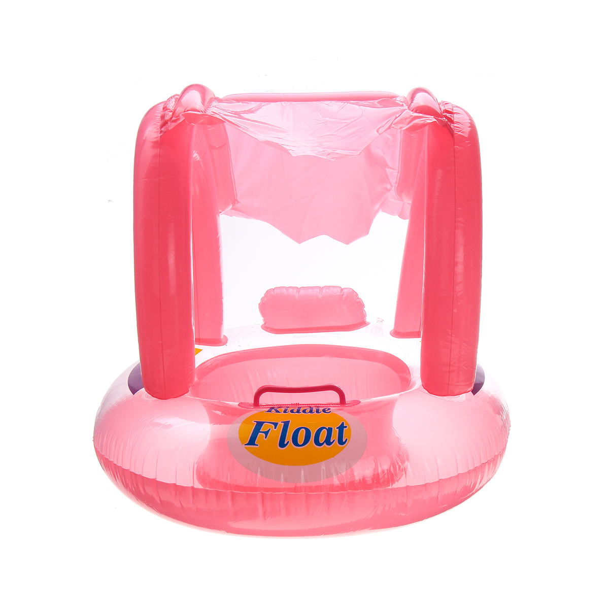 Kids-Baby-Swim-Seat-Boat-Inflatable-Float-Cushion-Sunshade-Swimming-Ring-BluePink-1514902-8