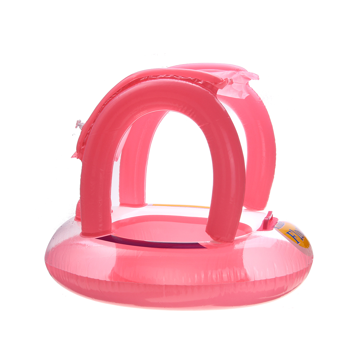 Kids-Baby-Swim-Seat-Boat-Inflatable-Float-Cushion-Sunshade-Swimming-Ring-BluePink-1514902-10